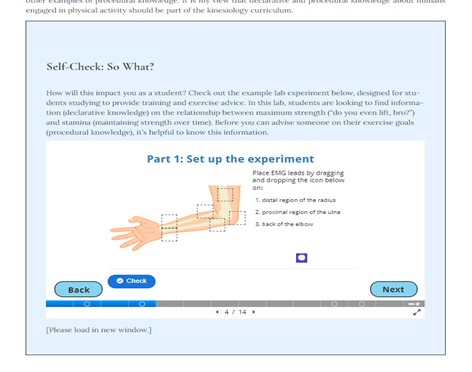 Example of an interactive lesson.